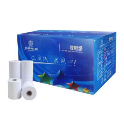 75*60单层一联普通纸双胶收银纸 刷卡机纸小票针式打印纸 120卷/箱 7560单层收银纸整箱120卷