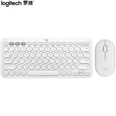 【K380+Pebble】键鼠套装 芍药白