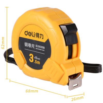 得力(deli) 3.5米钢卷尺盒尺伸缩尺米尺公制3.5m*16mm DL9035B