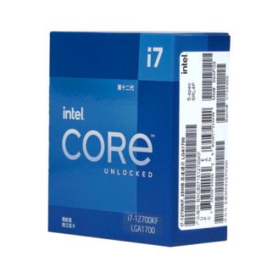 12代英特尔酷睿 Intel i7-12700KF 台式机CPU处理器 12核20线程 单核睿频至高可达5.0Ghz 25M三级缓存