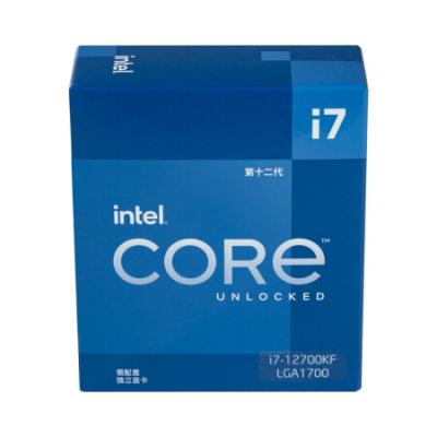 12代英特尔酷睿 Intel i7-12700KF 台式机CPU处理器 12核20线程 单核睿频至高可达5.0Ghz 25M三级缓存