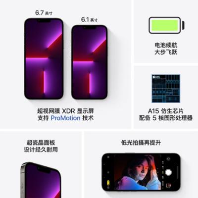 苹果 Apple iPhone13ProMax (A2644) 支持移动联通电信5G 双卡双待手机