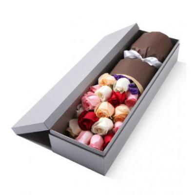 3朵红玫瑰+6朵粉玫瑰+5朵香槟玫瑰+5朵白玫瑰花束礼盒 同城鲜花配送