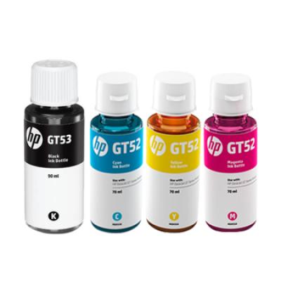 惠普HP GT52/53XL墨水511 518 519 538 618 508 531 516打印机 GT-53XL/52（黑色+彩色）四色墨水套装