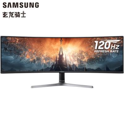 三星(SAMSUNG) 48.8英寸电竞显示器 CRG9 带鱼屏 DQHD 量子点 120Hz 可升降 曲面  C49RG90SSC