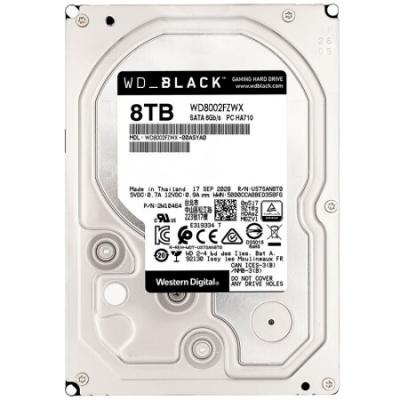 西部数据 台式机游戏硬盘 WD_BLACK 西数黑盘 8TB 7200转 128MB SATA CMR (WD8002FZWX)