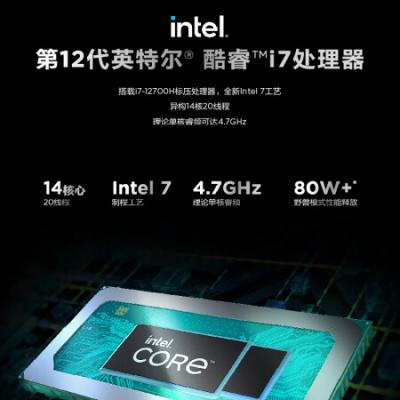 联想拯救者Y9000X 16英寸竞技游戏笔记本电脑(i7-12700H/16G 512GB/RTX3050Ti/165Hz 2.5k电竞屏)