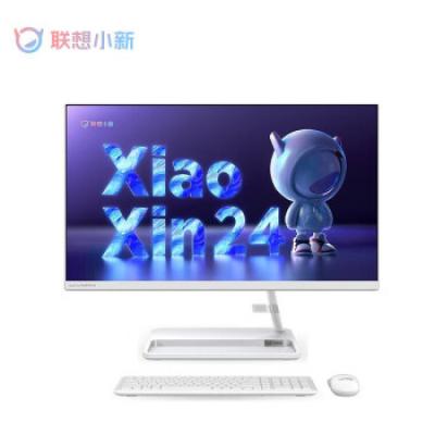 联想小新一体机 23.8英寸商务办公设计家用学习台式机电脑(i5-1240P/16G/1T+256G/MX550独显/白色)