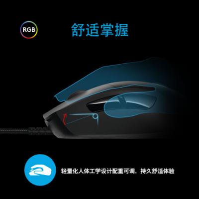 罗技G403游戏鼠标 有线光电鼠标/RGB带配重/FPS吃鸡宏编程/PMW3366传感器/男生礼物/25600DPI