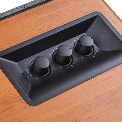 漫步者(EDIFIER)R1200TII有源音箱 桌面音响/书架音箱/台式电脑音箱/家用笔记本音箱/2.0声道重低音低音炮 