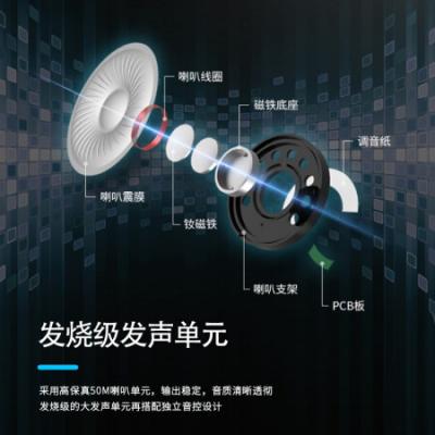 达尔优(dareu)EH722头戴式游戏耳机 头戴式耳机带麦/学习网课音乐直播听歌听力/cf吃鸡绝地求生电脑游戏耳机/虚拟7.1声道/USB线控/素洁蓝