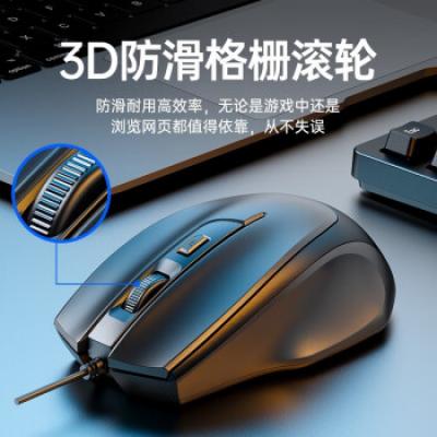 惠普M150有线鼠标 商务办公家用台式笔记本电脑通用/USB接口即插即用/黑色