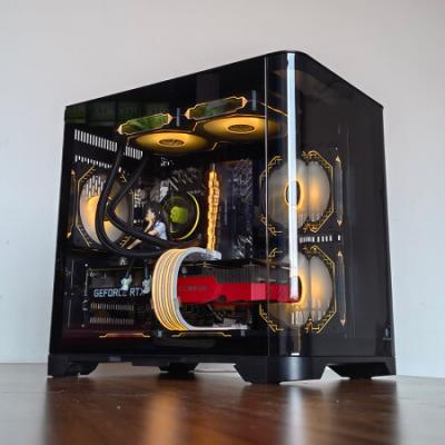 玩嘉天幕MINI曲面玻璃海景房电脑机箱台式机 支持MATX/240水冷/32显卡