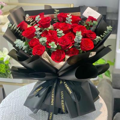 520情人节鲜花:动情时刻 21枝红玫瑰花束