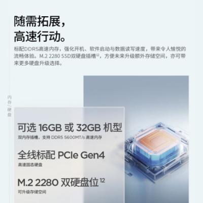 联想笔记本电脑ThinkBook 16+ 2024 AI全能本 英特尔酷睿Ultra5 125H 16英寸 32G 1T 2.5K 120Hz