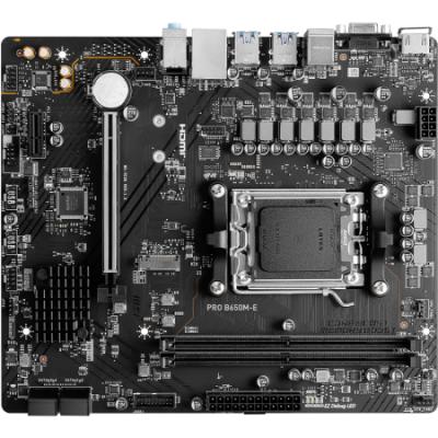微星（MSI）PRO B650M-E DDR5 游戏办公电脑主板 支持CPU 7800X3D/7700X/7500F (AMD B650/AM5接口）