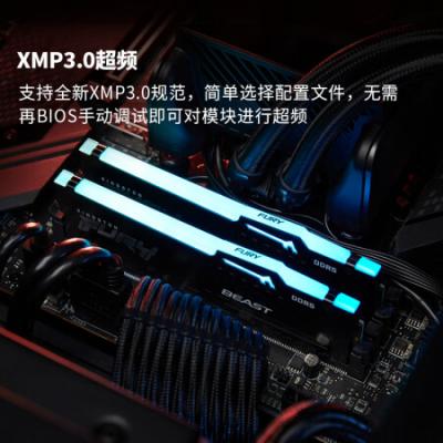 金士顿 (Kingston) FURY DDR5 4800 台式机内存条 Beast野兽系列 RGB灯条 骇客神条