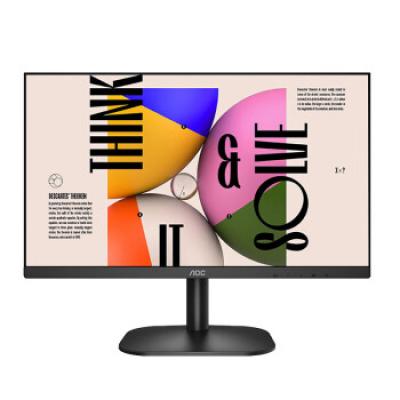 冠捷AOC 23.8英寸办公显示器 100Hz IPS HDMI接口 低蓝光不闪 可壁挂 三边微边超薄机身 节能办公电脑显示器 24B35H
